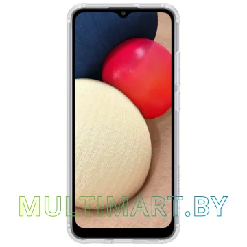 Чехол Samsung Soft Clear Cover для Galaxy A02s (белый) картинка 4